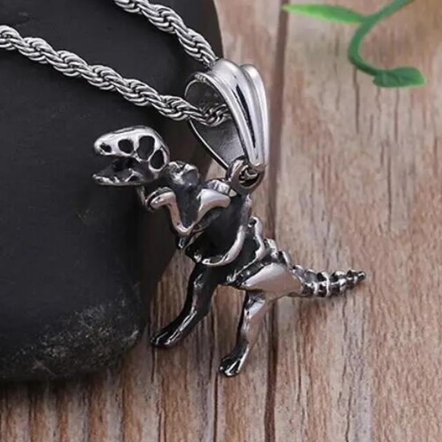 ティラノサウルス 化石 ステンレスペンダントトップ アニマル 動物