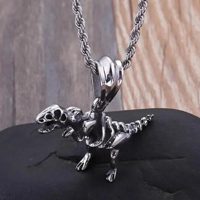 ティラノサウルス 化石 ステンレスペンダントトップ アニマル 動物