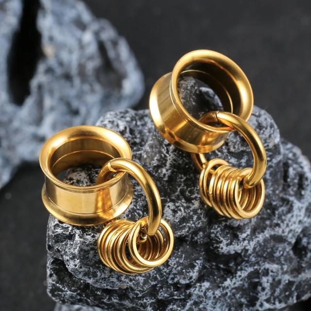 2G 0G 00G 12mm ボディピアス] ホールトゥピアス ネジフレア ボディー 