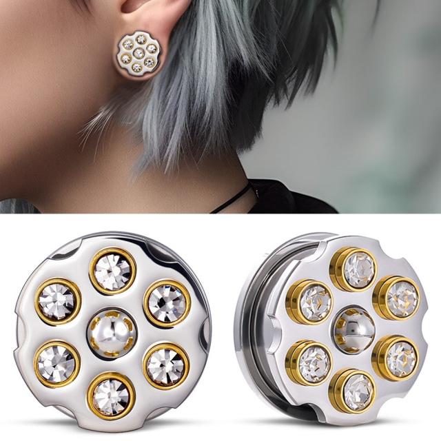 その他 Jewel up 00g ピアス おしゃれ 0G 00G 12mm 面白い ボディピアス クリスタル