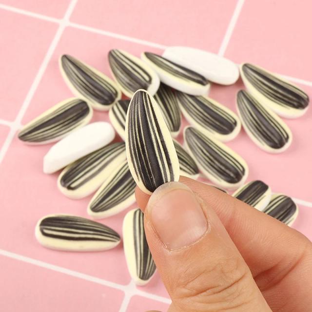 ヒマワリのタネアクリルパーツ/1個販売 向日葵 ひまわり 種 シード