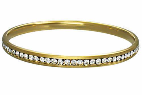 ゴールドエタニティリング ステンレス バングル アームレット 腕輪 サージカルステンレス316L メンズ レディース 腕輪 手首 アクセサリー 二の腕 フリーサイズ 腕 ブレスレット 固定型 リング型 楕円形 プレゼント ギフト 金メッキ クリスタル ジルコニア リングバングルの通販は 11,550円