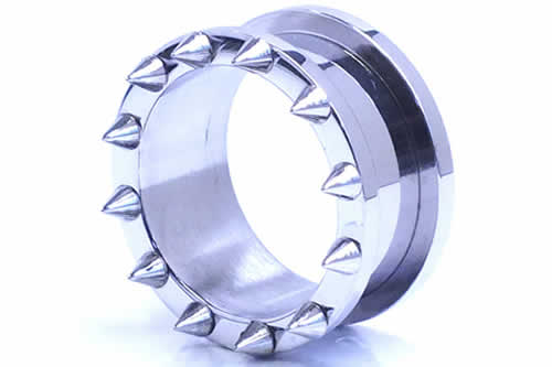 [ 22mm おもしろ ボディピアス ] トゲトゲトンネル 22ミリ 22.0mm サージカルステンレス316L 金アレ メンズ レディース 土管型 ハリネズミ ネジ式 ネジタイプ 耳 プラグ ホールトゥピアス ホールピアス ラージホール 大きい 拡張 パンク スパイク コーン インチ_1