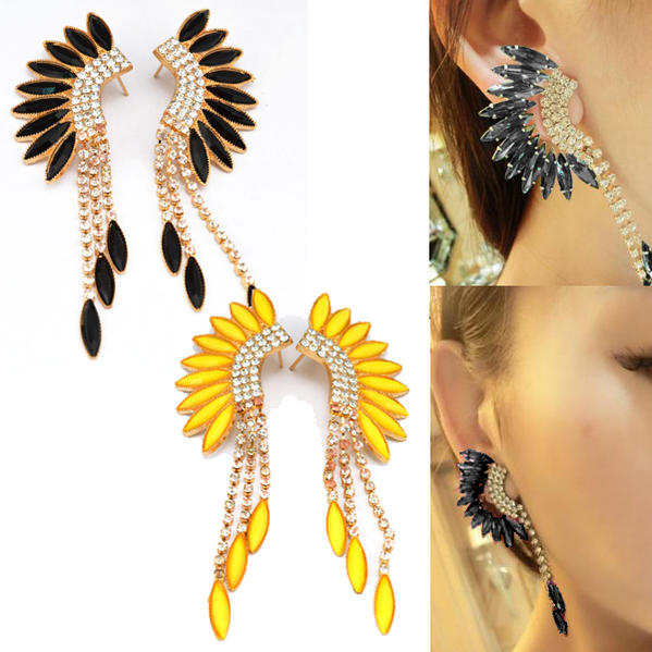 インディアンイヤーラップピアス 1ペア販売 羽根飾り 黄色 イエロー ブラック 黒 インディアンジュエリー イヤーカフ イヤークリップ イの通販はau Pay マーケット ボディピアス専門店グリーンピアッシング