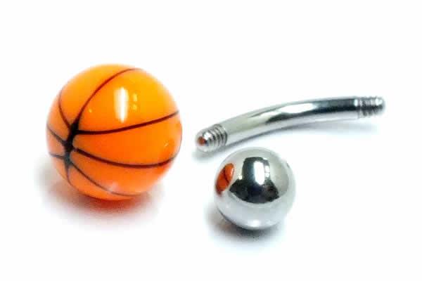 バスケットボールへそピアス 14g 14ゲージ 面白い おもしろ アクリルボール バスケット プラスティックボール ヘソピアス 臍ピアス ボデの通販はau Pay マーケット ボディピアス専門店グリーンピアッシング