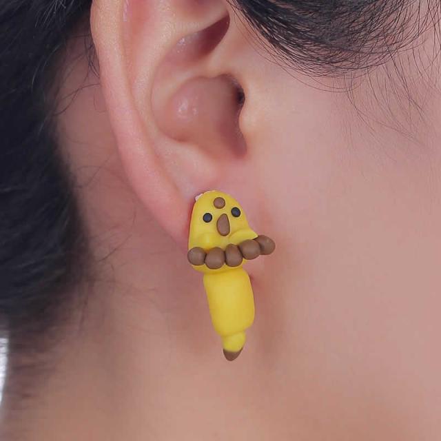 アニマルアクセ　ライオンさんPerl party ハンドメイドイヤリング アニマルアクセライオンさん☆Perl party ハンドメイドイヤリング