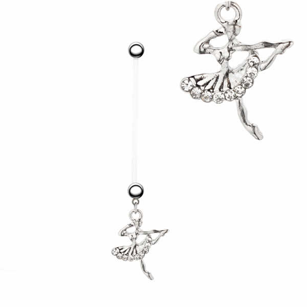 妊婦用 へそピアス バレリーナ 14ゲージ 14g へそぴあす 臍ピアス ヘソピアス ボディピアス テフロン 内径が長い 短い 出産祝い 妊娠 マの通販はau Pay マーケット ボディピアス専門店グリーンピアッシング