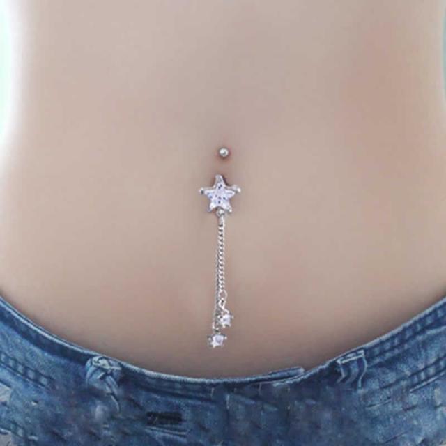 商談中⭐︎aaaジルコニア 引っかける スター おへそピアス⭐︎