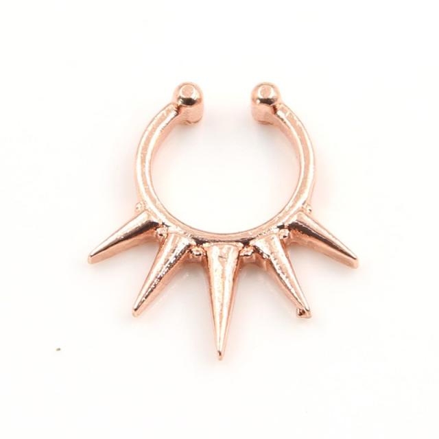 トゲトゲ フープピアス ピンクゴールド