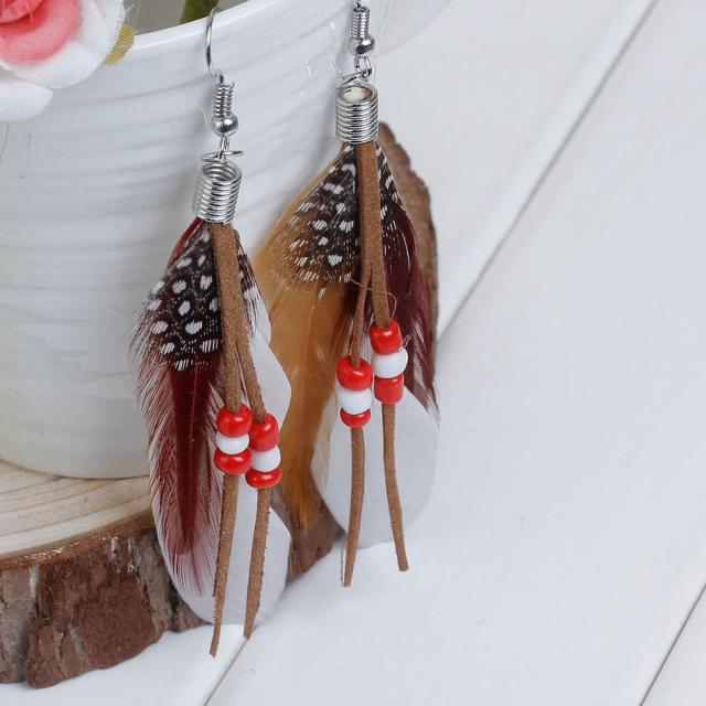 サージカルステンレス　ふわふわ　フェザー　の　ゆらゆら　ロング　ピアス サージカルステンレス ふわふわ フェザー の ゆらゆら ロング ピアス