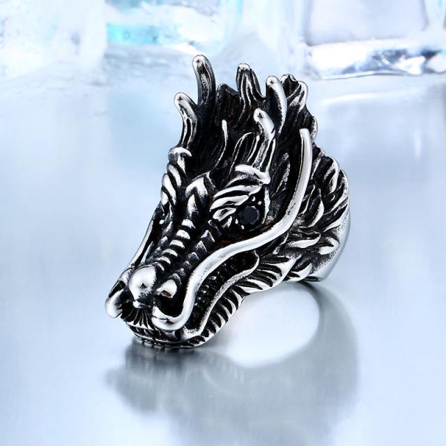 ドラゴンヘッドステンレスリング（RMT312） サイズ/26号/28号/31号