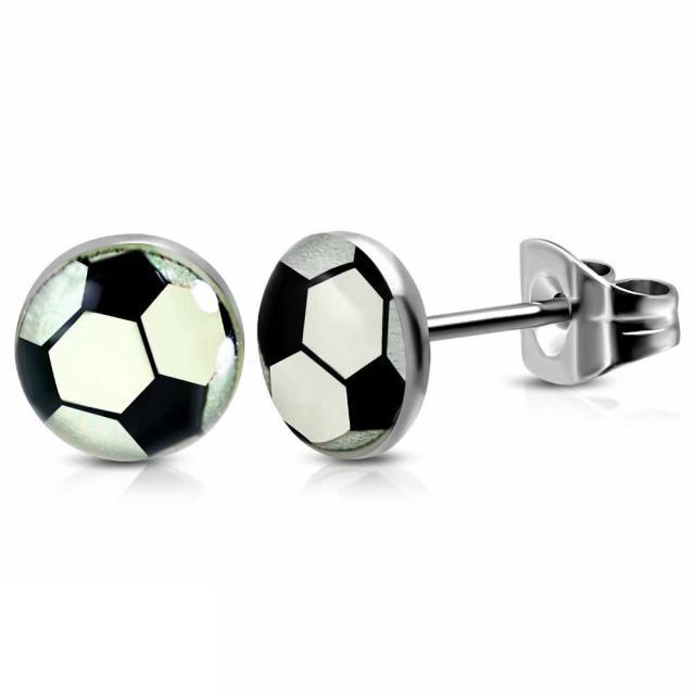 サッカーボールステンレスピアス 1個販売 フットボール 片耳 シングルピアス サージカルステンレス316l メンズ レディース g ゲージ の通販はau Pay マーケット ボディピアス専門店グリーンピアッシング