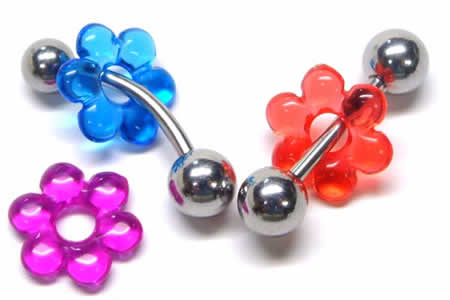 アクリルフラワードーナツパーツ 花 バーベルやバナナバーベルに通すパーツ ボディピアス プラスティック リング型 パーツ 舌ピアス へその通販はau Pay マーケット ボディピアス専門店グリーンピアッシング