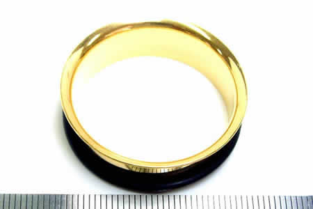[ 30mm 金色 ホールピアス ] ゴールド シングルフレア ボディピアス 30.0mm サージカルステンレス316L 金属アレルギー メンズ レディース 拡張 ホールトゥピアス ゴムキャッチ ラバーキャッチ 片側 広い 大きい ビッグ ラージ ホール 耳 高級 イエローゴールド インチ_2