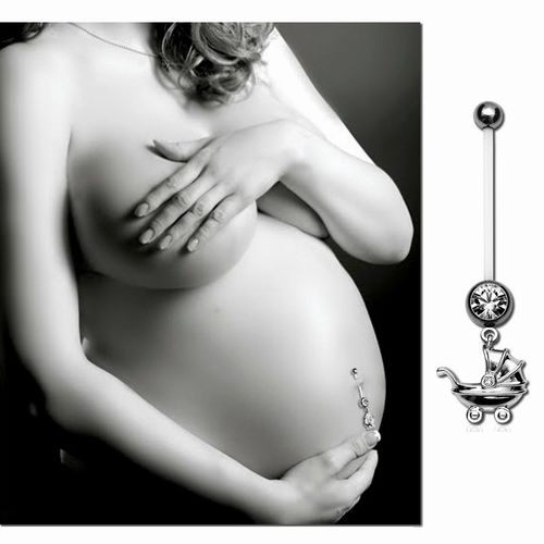 妊婦用へそピアス ベビーカー 14ゲージ 14g へそぴあす 臍ピアス ヘソピアス ボディピアス テフロン 内径が長い 短い 出産祝い 妊娠 の通販はau Pay マーケット ボディピアス専門店グリーンピアッシング