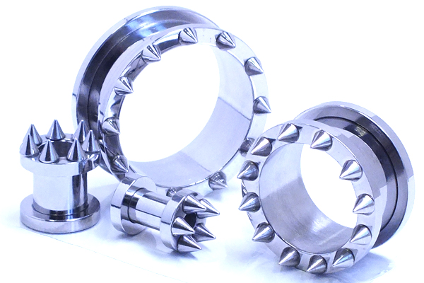 [ 22mm おもしろ ボディピアス ] トゲトゲトンネル 22ミリ 22.0mm サージカルステンレス316L 金アレ メンズ レディース 土管型 ハリネズミ ネジ式 ネジタイプ 耳 プラグ ホールトゥピアス ホールピアス ラージホール 大きい 拡張 パンク スパイク コーン インチ_4