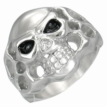 ナイトメアスカルステンレスリング（RMT006）サイズ/24号 ドクロ ガイコツ 不気味 指輪 サージカルステンレス316L 低アレルギー メンズ レディース ペアリング プレゼント ギフト ファランジリングの通販は 5,500円