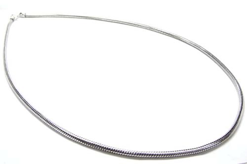 蛇腹ネックレスチェーン（M） シルバー925 スターリングシルバー 92.5% 本物 銀 シルバーアクセサリー ジュエリー 首飾り チョーカー ネックレス シルバーチェーン メンズ レディース ペア プレゼント ギフト 鎖 クサリ 長い 短い スネイクチェーン ヘビ スネークチェーンの通販は 12,038円