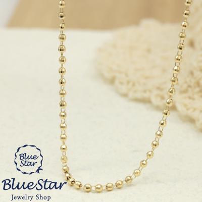 ミラーボール 地金ネックレス 45cm フリーaj付きk18yg Bluestarの通販はau Pay マーケット Bluestar