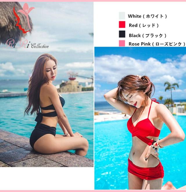 平日14時までご注文で即日発送 再入荷 Riricollection クロスバンドゥ無地 レディース水着 ホルターネックワイヤー入りビキニの通販はau Pay マーケット Ririコレクション