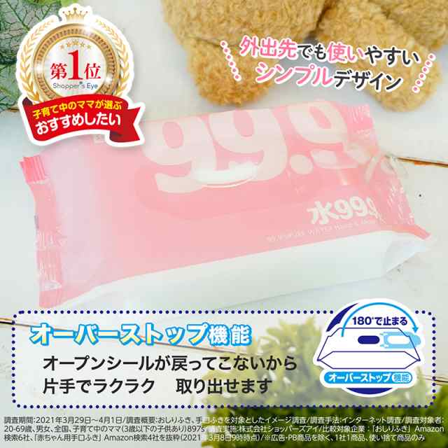 2021年12月リニューアル】 ウェットティッシュ 純水99.9% 手口ふき 80枚×15個 計1,200枚 限りなく水に近い安心 レックの通販はau  PAY マーケット - レックダイレクト