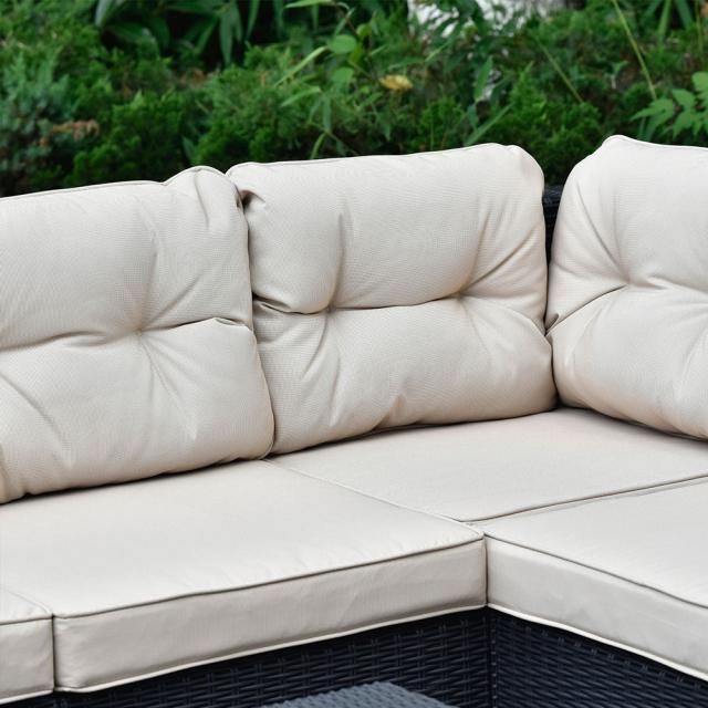 ラタン調 ガーデンファニチャー 5人掛け ガーデンテーブル ガーデン  