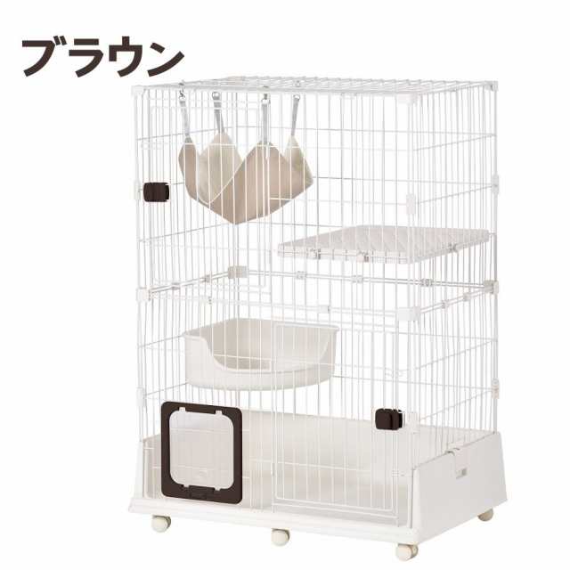 大人気商品再入荷！】猫 ケージ ハンモック付 キャットケージ 2段 猫