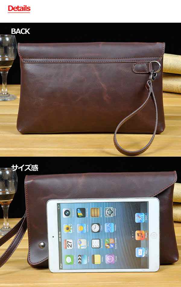 セカンドバッグ レザー クラッチバッグ 上品な雰囲気を引き出してくれるレトロデザインのクラッチ♪ PUレザー メンズの通販はau PAY マーケット  - スプラッシュウォール