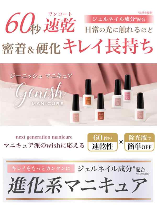 ジーニッシュマニキュア 8ml (メール便送料無料) ネイルポリッシュ