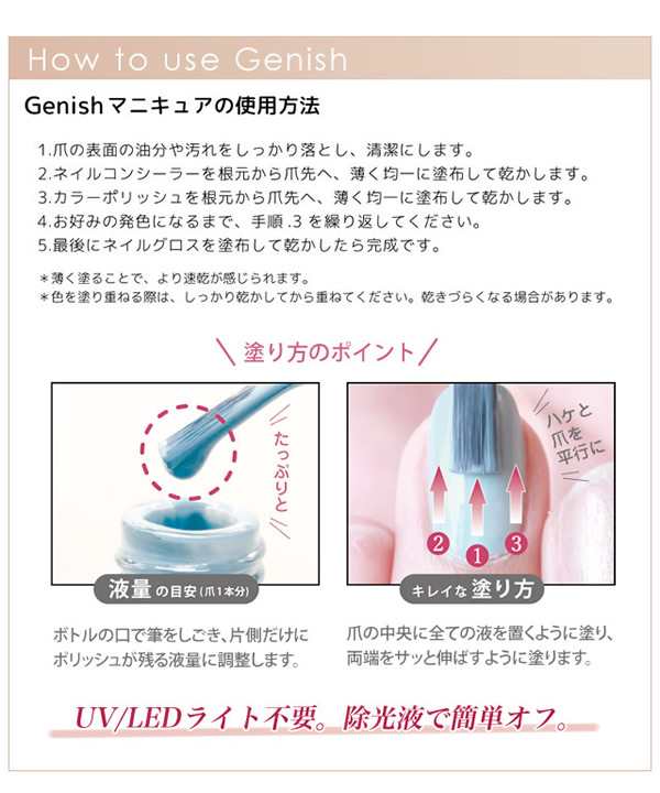 ジーニッシュマニキュア 8ml (メール便送料無料) ネイルポリッシュ