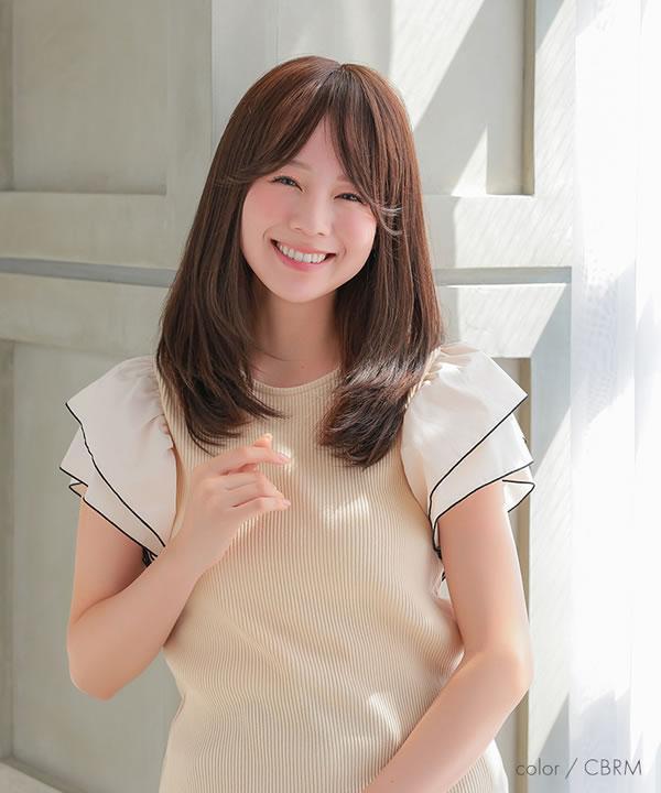 アクアドール 総手植え人毛MIXヘアピース シルクスキン フェミニン