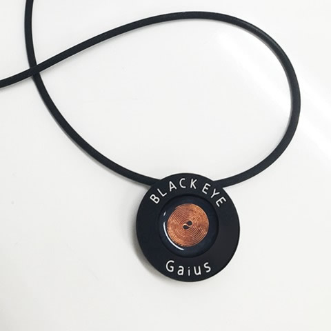 ブラックアイ ガイアス ネックレス (メール便送料無料) 多層 丸山式コイル BLACK EYE Gaius_2