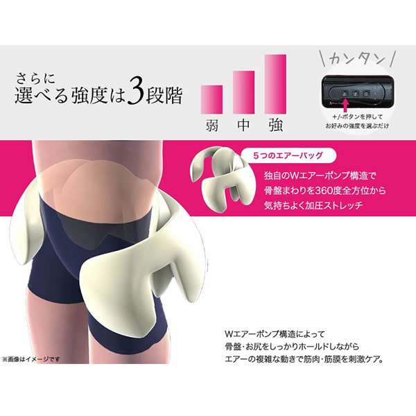 【選べるおまけ付き】【正規販売店/1年保証】Micaco 骨盤ストレッチエアーベルト (送料無料) 骨盤補正 ストレッチ エアーベルト 加圧トレーニング ケア 筋肉 筋膜 仙骨 リリース ながら 運動 ミカコ 美脚 エクササイズ_6