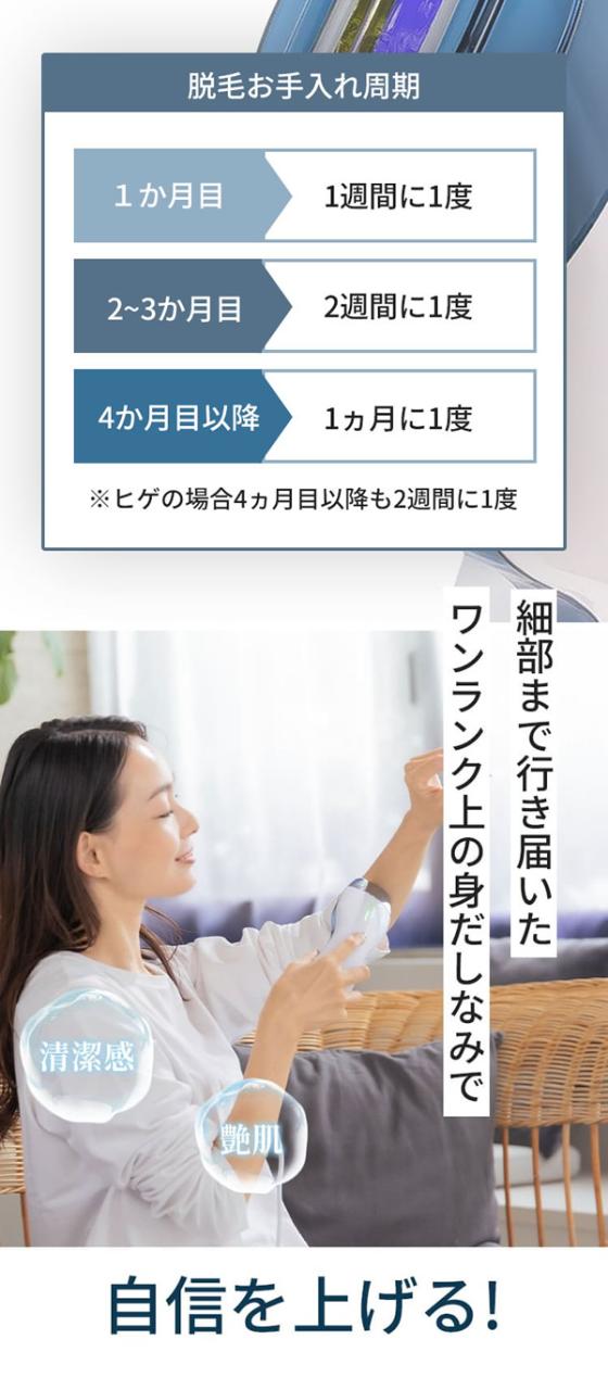 エピレスト ドットショット dot shot 本体+ピンポイント+body＆faceカートリッジセット (送料無料) 脱毛器 光脱毛器 美容 全身 VIO 腕 脚 ワキ 指 眉 髭 脱毛 フラッシュ脱毛 IPL脱毛 ムダ毛ケア 軽量 光美容 コンパクト ハイパワー エステ 女性用 男性用_17