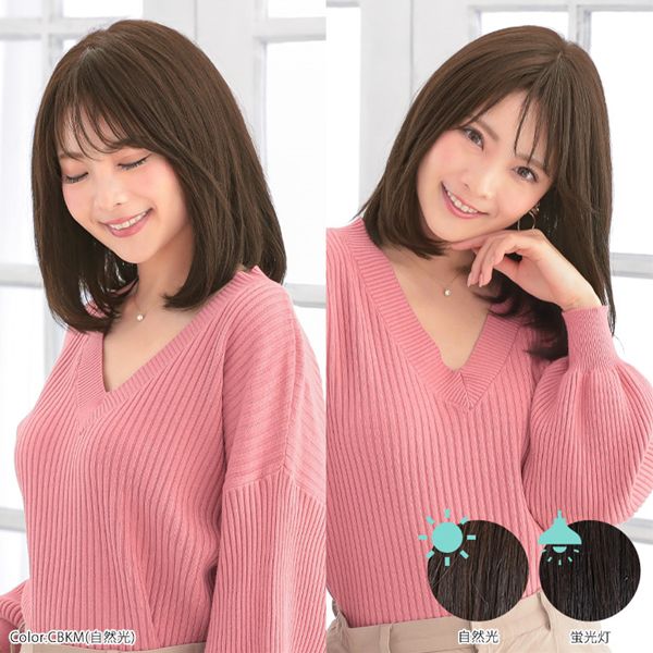 アクアドール ヴィーナス ノーカットセミロングウィッグ 人毛MIX