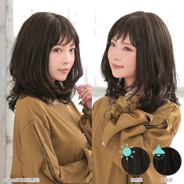 アクアドール ヴィーナス ノーカットセミロングウィッグ 人毛MIX