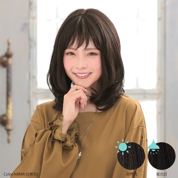 アクアドール ヴィーナス ノーカットセミロングウィッグ 人毛MIX