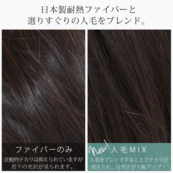 アクアドール ヴィーナス ノーカットセミロングウィッグ 人毛MIX