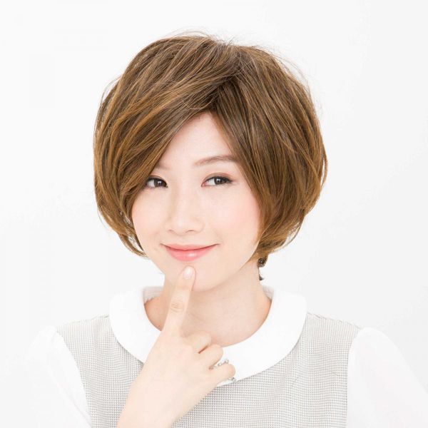 ラパンドアール 1087 ソフトカールボブ(ミルキーブラウン) (送料無料) Lapin dor フルウィッグ ショートの通販は 5,212円