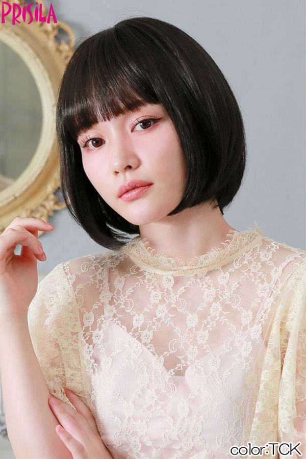 プリシラ オールウィッグ【モアシルキーボブ】A-703耐熱 (送料無料