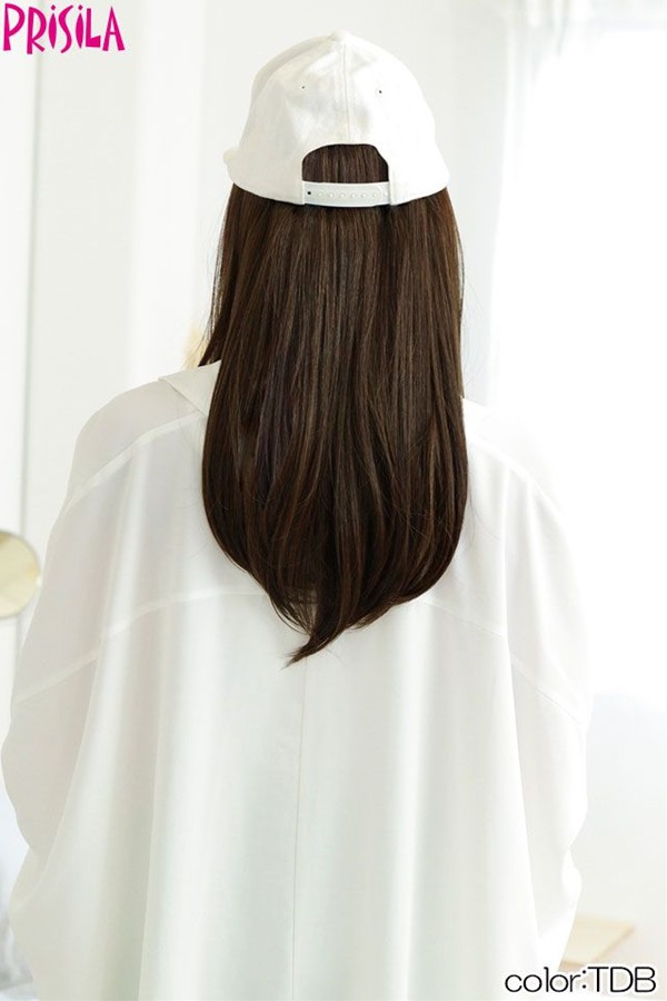 プリシラ アンダー帽子ウィッグ【ミディアムストレート】BO-22耐熱 (送料無料) PRISILA 前髪ウィッグ ロングの通販は
