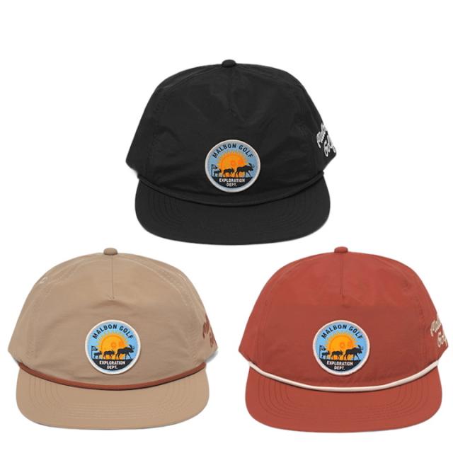 【送料無料】マルボンゴルフ EXPLORATION DEPT. ナイロン ロープ アジャスタブル キャップ 帽子 US仕様 Malbon NYLON ROPE HATの通販は