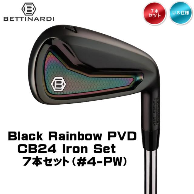 右用 ベティナルディ ブラック レインボー PVD CB24 アイアンセット 7