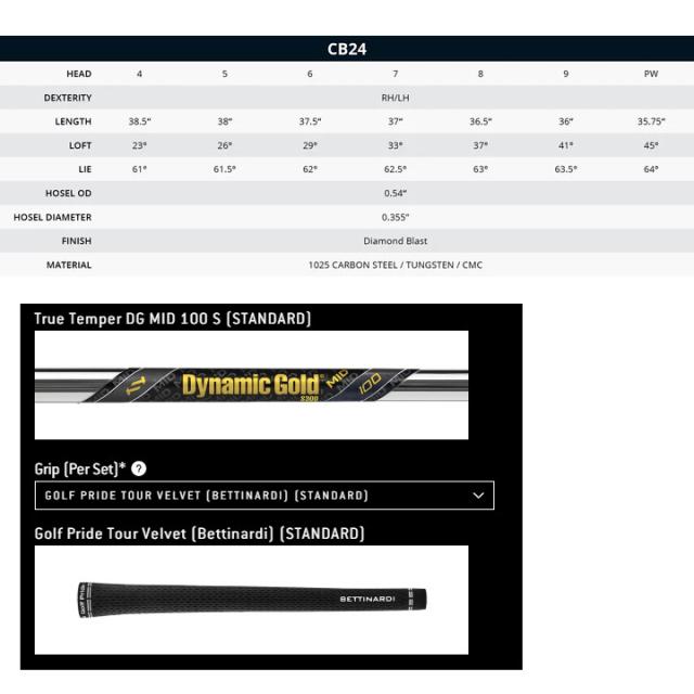 右用 ベティナルディ ブラック レインボー PVD CB24 アイアンセット 7