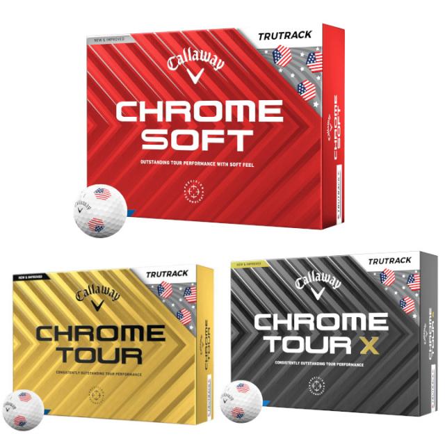 【送料無料】2024 キャロウェイ クロム  USA トゥルートラック（ TOUR / SOFT / TOUR X ）1ダース(12球入り) ゴルフボール US仕様 Callaway【メール便不可】の通販は 7,980円
