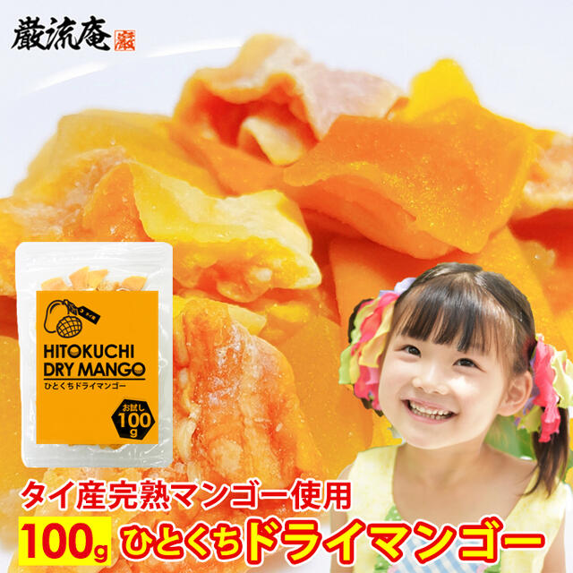 全国送料無料 対象店舗 ドライマンゴー ひとくち ドライフルーツ 100g ドライ マンゴー 一口ドライマンゴー 不揃い 訳あり チャック付き ジップロック 送料無料 お試し