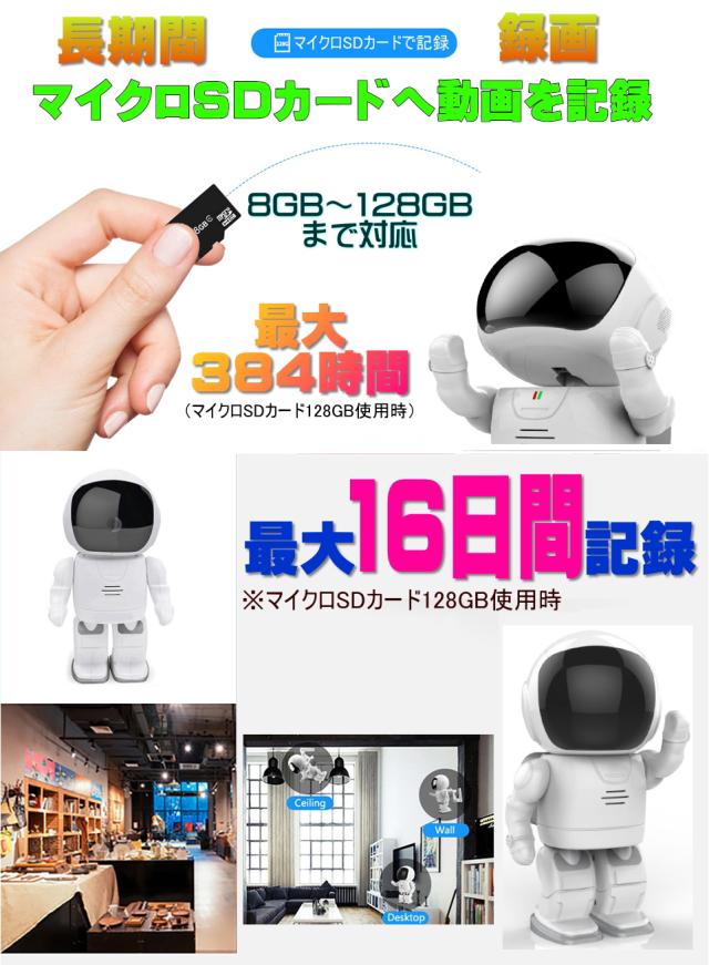 送料無料・税込み】最新 200万画素 バージョン ロボットカメラ 海外で