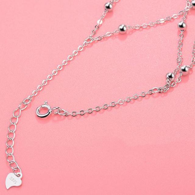 アンクレット レディース リボン アンクレット 母の日 プレゼント 女性プラチナ仕上げ シルバー925 重ね付け ジュエリー アクセサリー 彼女 妻 嫁 ギフトラッピング対応_5