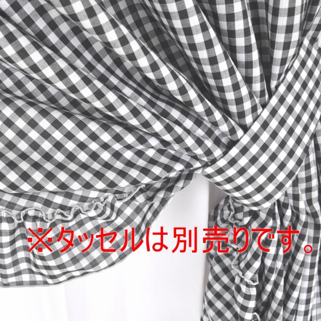 Nalgai チェック柄フリルカーテン2枚組 フリルギンガムカーテン - フレンチカントリーチェック柄カーテン
