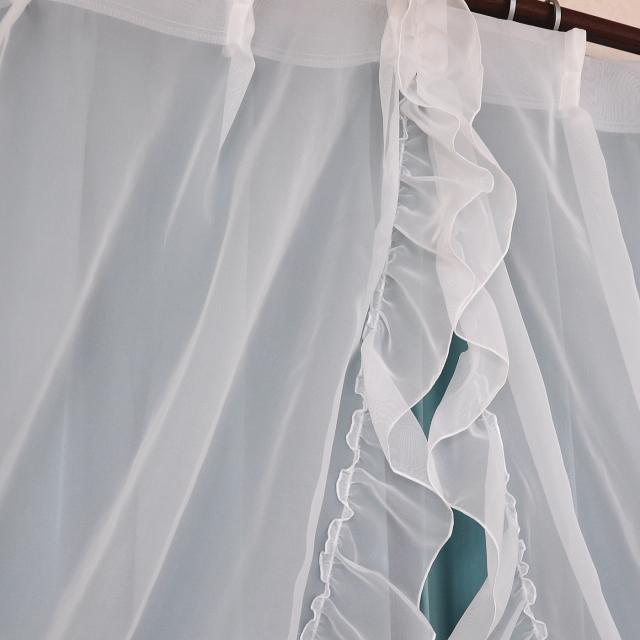 お姫様カーテン】日本製 センタークロスカーテン フリル付